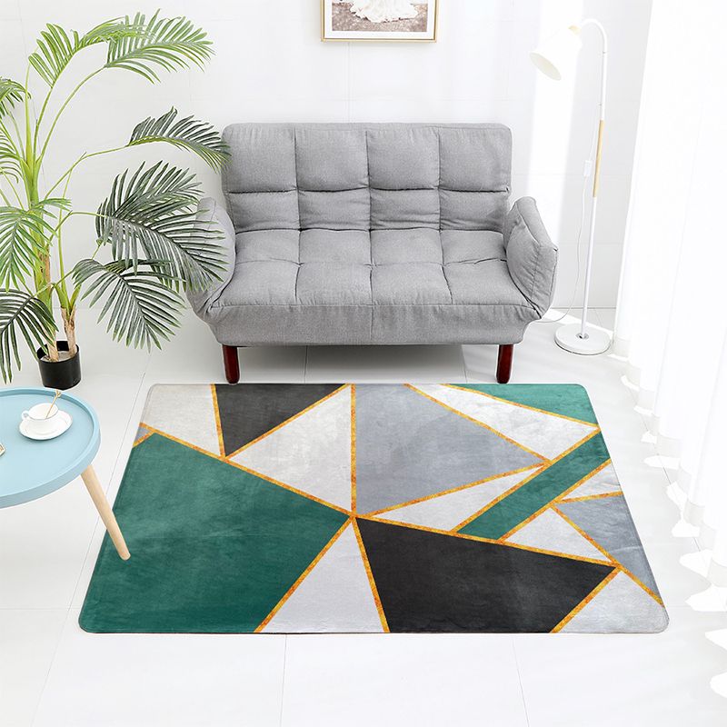 Orange Modern Carpet Polyester Graphic Carpet Stain Resistant Carpet for Home Decor