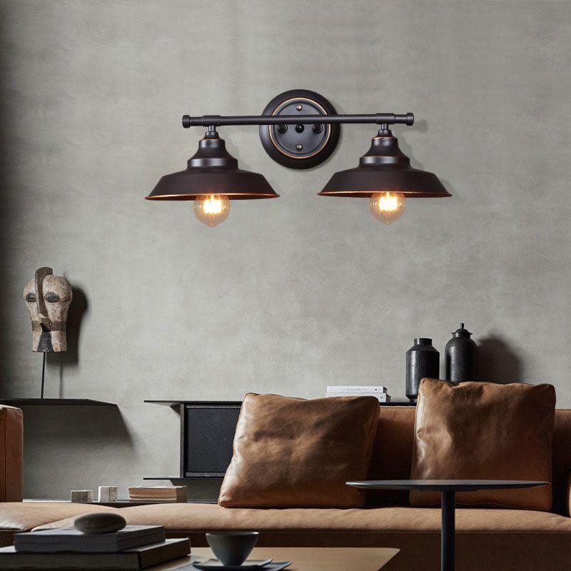 Spresso Barn Barn Wall Donce en luz de pared de hierro retro de estilo retro industrial para el baño