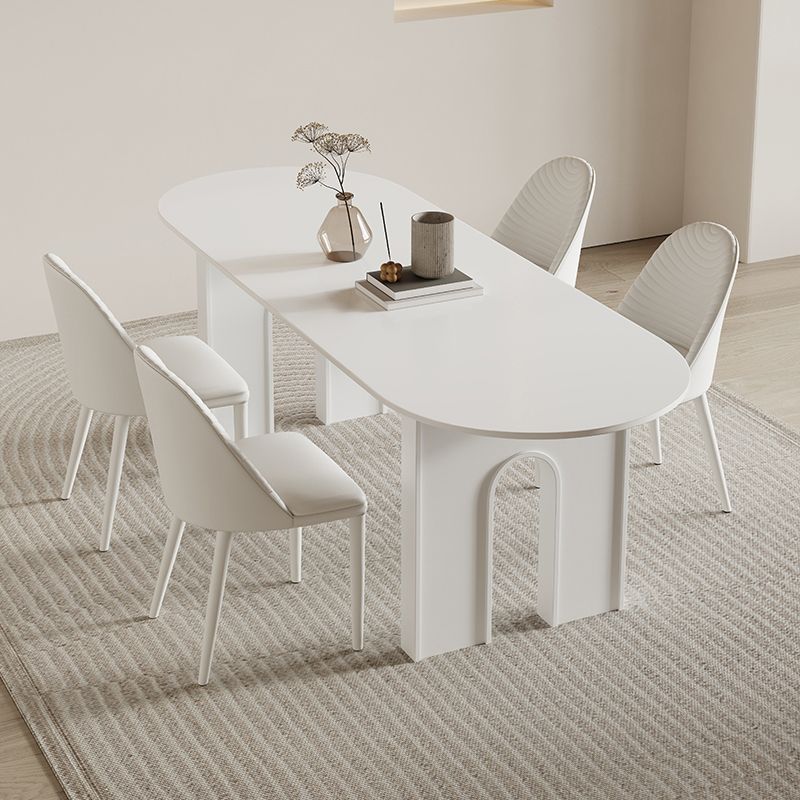 Dining Room Dinner Table Kitchen Stone Dining Table in White