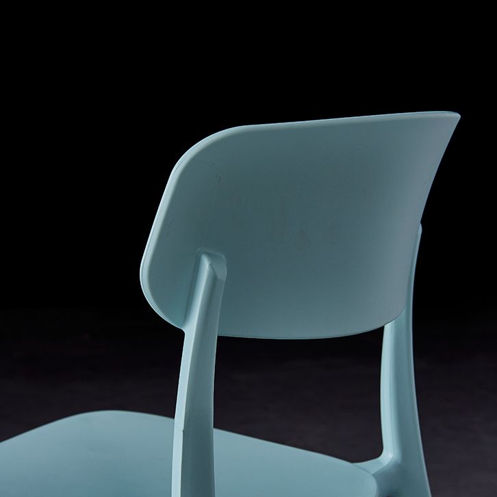 Sillas de comedor de plástico de estilo moderno, respaldo abierto, sillas laterales para cocina