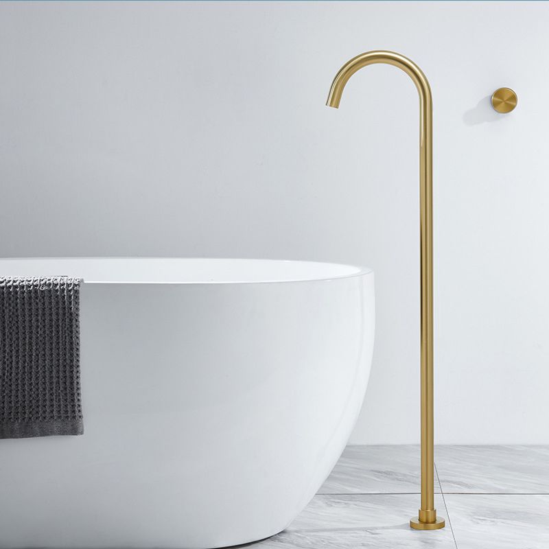 Modern Freestanding Tub Filler Brass 1-Handle Floor Mounted Freestanding Bathtub Faucet