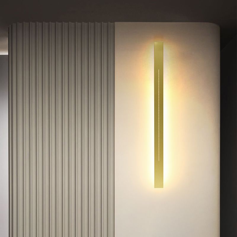 Luces de pared de sombra lineal de metal apliques modernos 1 cabezal de montaje en la pared de la pared