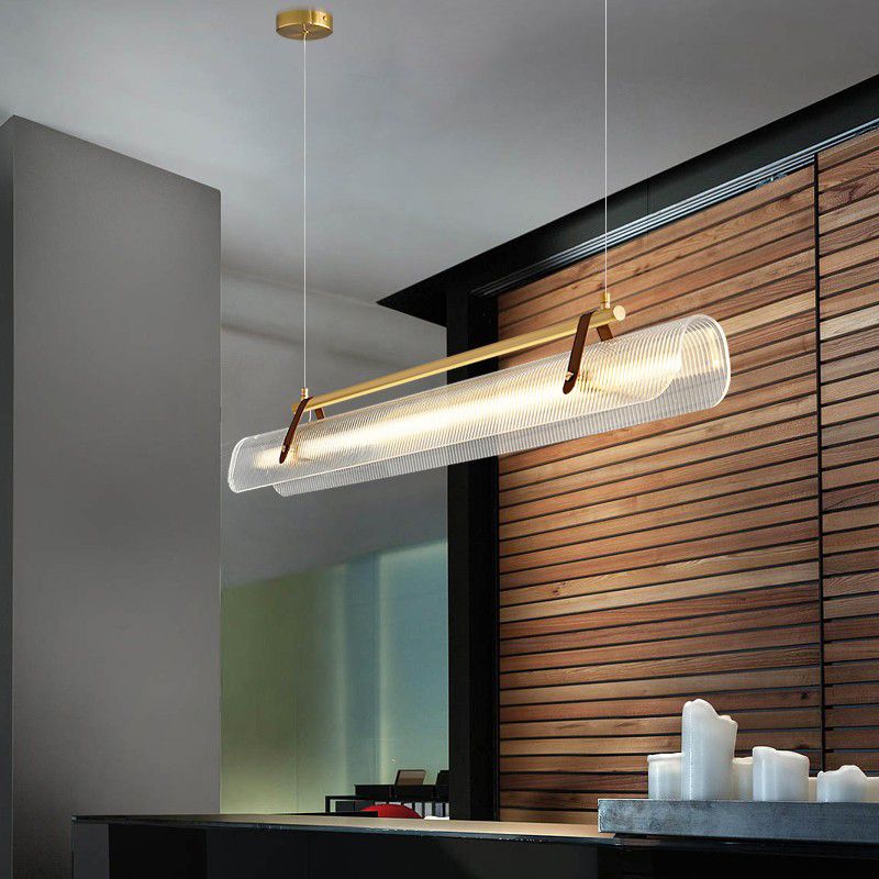 LED Island Lamp Modern Style Island Hanging Lamp with Acrylic Shade for Dining Room