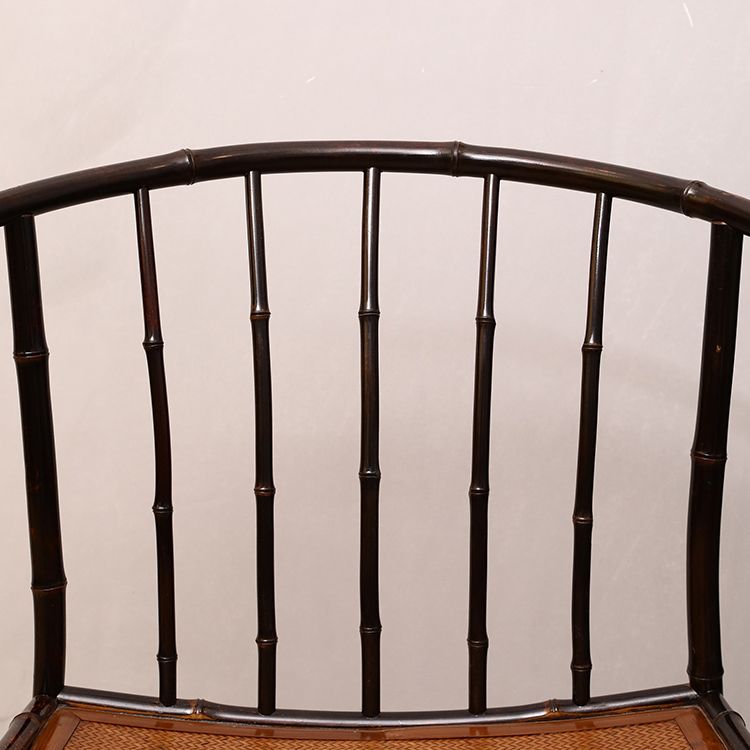 Cane Back Dining Chairs Traditional Slat Back Arm Chair for Dining Room