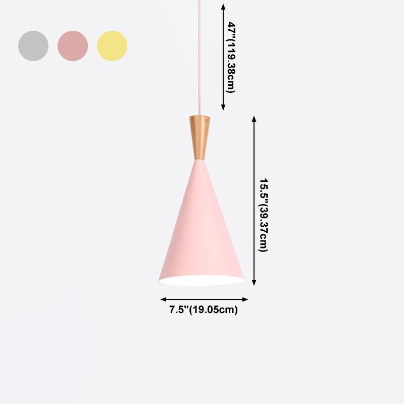 Macaroon Modern Hanging Lamps Aluminium Pendant Pending Lighting Fixtures pour le salon