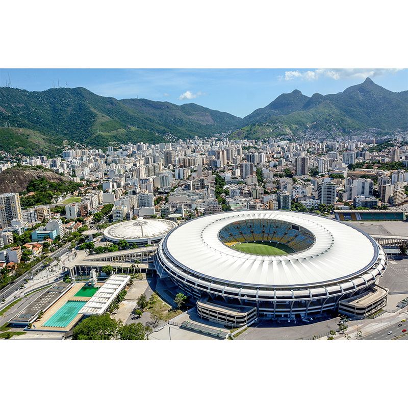 Photography City View Mural Decal Mildew Resistant Wall Covering for Decoration