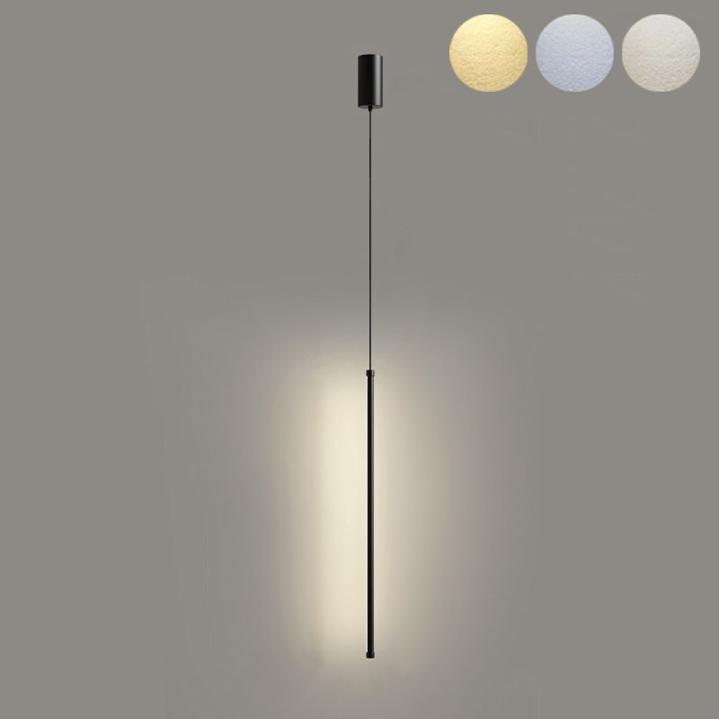 Minimalistische lineare Anhängerbeleuchtung, Acryl -LED hängen Licht in Schwarz