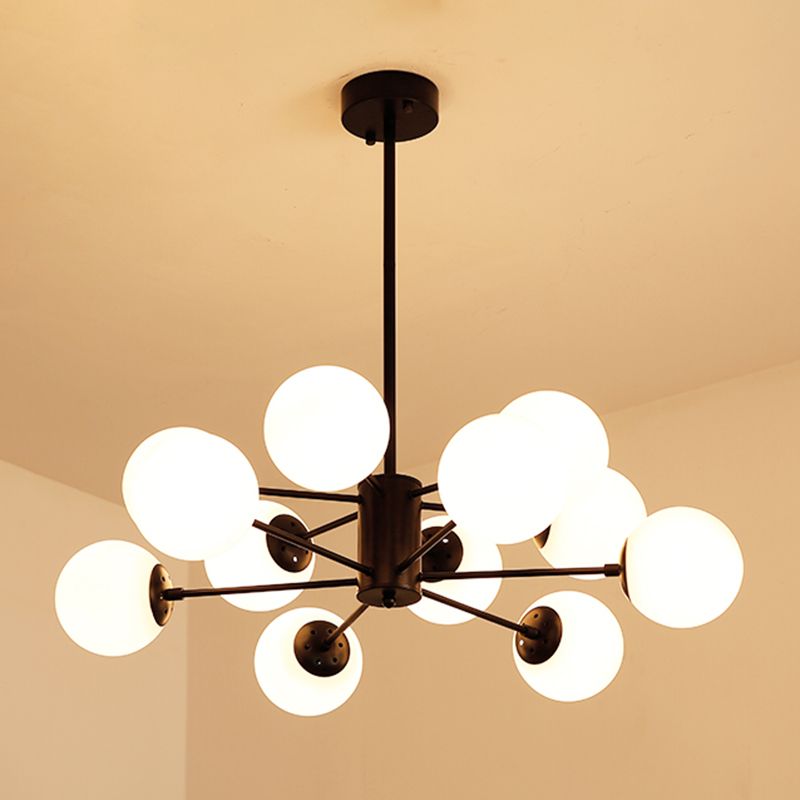 Moderner Globe Kronleuchter Lichter Glas Kronleuchterleuchte für Wohnzimmer