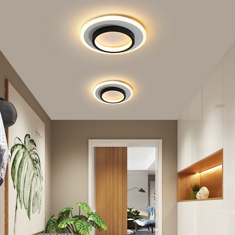 Simplicity Geometrical Flush Ceiling Light Fixture Acrylic LED Aisle Flush Mount Fixture