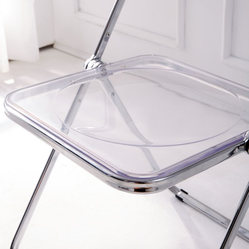 Chaise d'intérieur et d'extérieur moderne en métal, chaise d'appoint de salle à manger à dossier ouvert sans accoudoirs