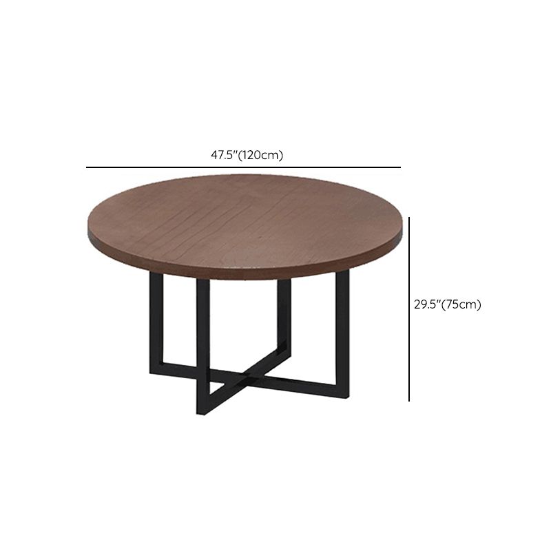 Dark Brown Solid Wood Dining Set 1/3/9 Pieces Dinette Set with Metal Chairs