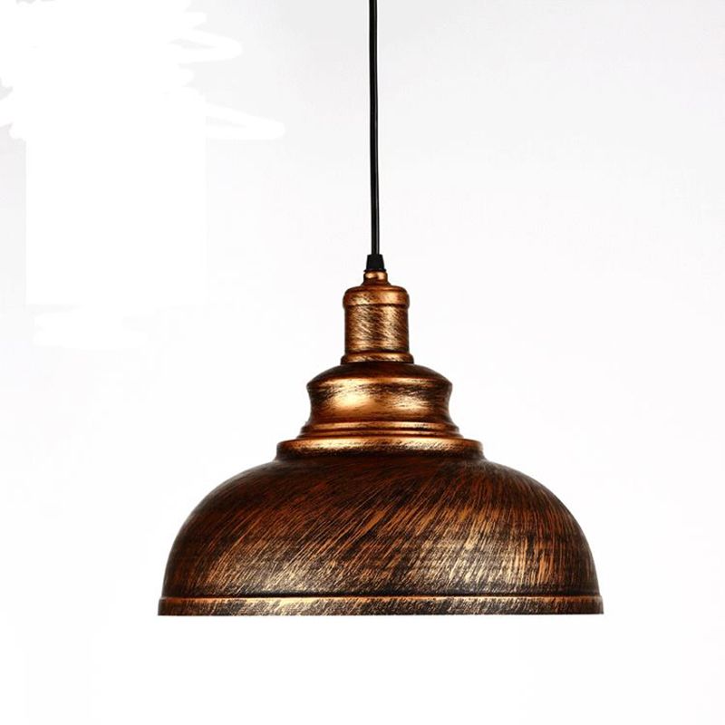 1 Luz de cúpula ligera Luz de luz colgante Luz de techo de metal de estilo industrial para restaurante