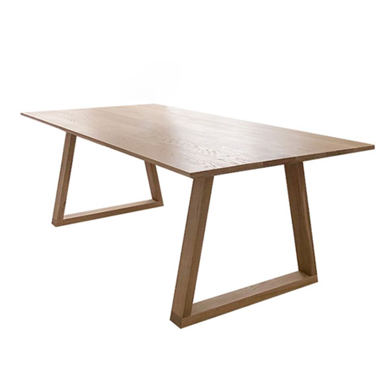 Tavolo da pranzo in legno massiccio glam kaki tavolo da pranzo cucina rettangolo con doppia basi di piedistallo