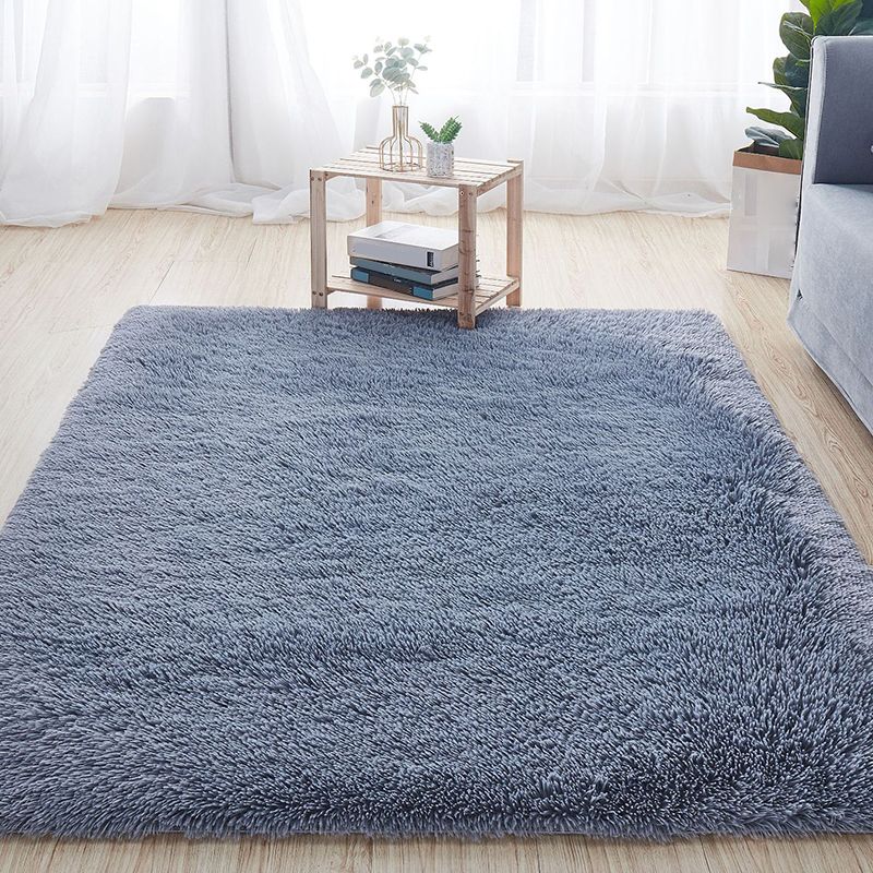 Comfort Solid Color Rug Multi-Color Scandinavian Carpet Plush Stain Resistant Anti-Slip Backing Machine Washable Rug for Home