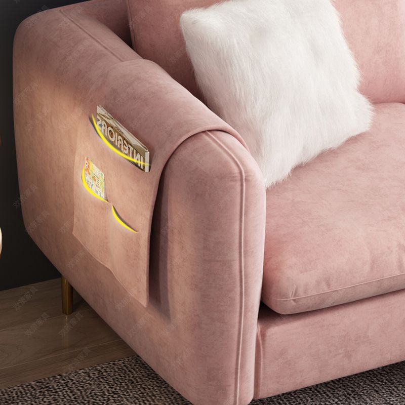 Divano in velluto scandinavo con 3 cuscini e deposito per l'appartamento