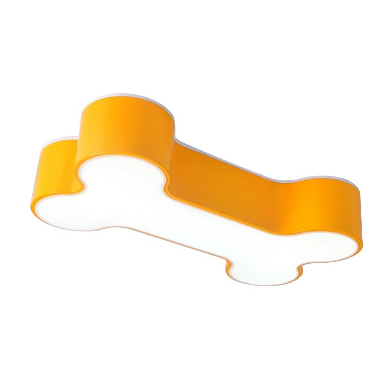 Lampada da soffitto per montaggio a soffitto a LED rosso/giallo/verde con osso di cane in metallo, larghezza 19,5"/23,5"