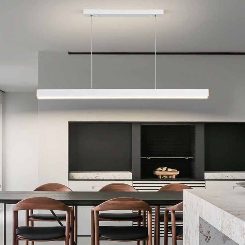 LED Island Lamp Nordic Modern Style Aluminum Dining Room Pendant Light