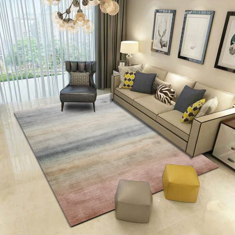 Orange Modern Rug Polyester Graphic Rug Non-Slip Backing Rug for Home Decor