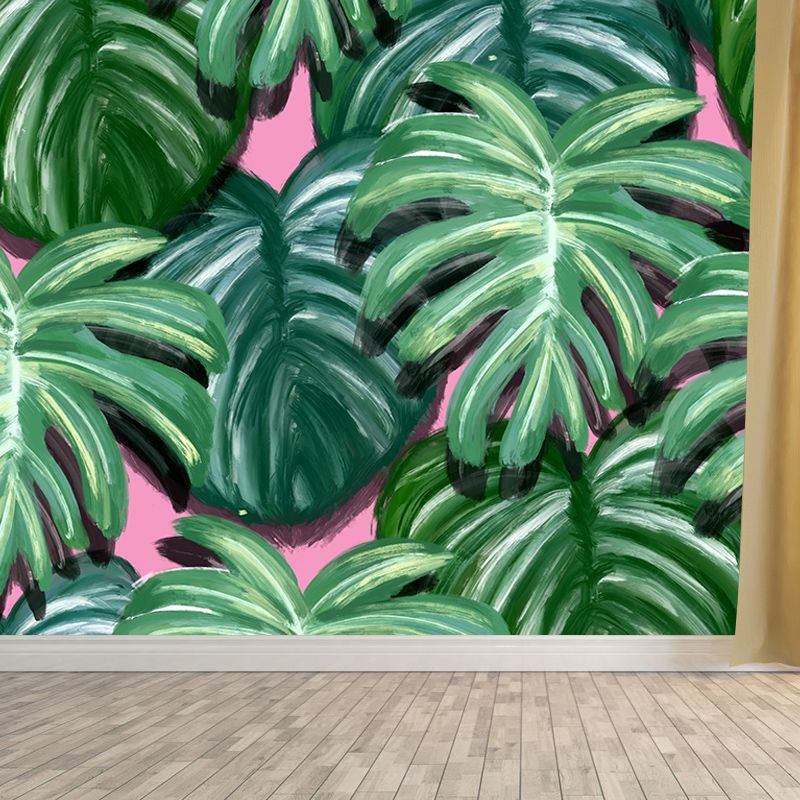 Tropical Plants Wall Mural Tropical Style Mildew Resistant for Meeting Room