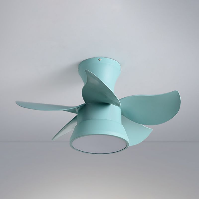 Modern Style Ceiling Fan Lamp Metal 1 Light Ceiling Fan Lighting for Dining Room