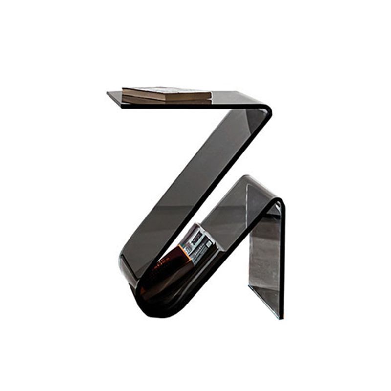 Ultra-Modern Side Table Acrylic Pedestal Accent Side Table for Bedroom