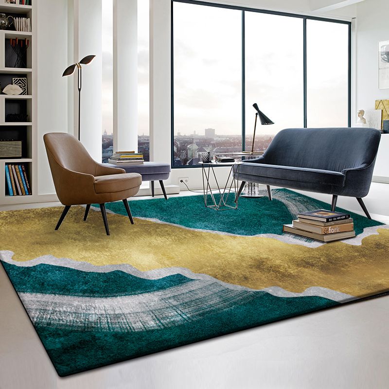 Multicolor Luxury Area Carpet Polyester Ink Print Rug Non-Slip Backing Carpet for Home Decoration