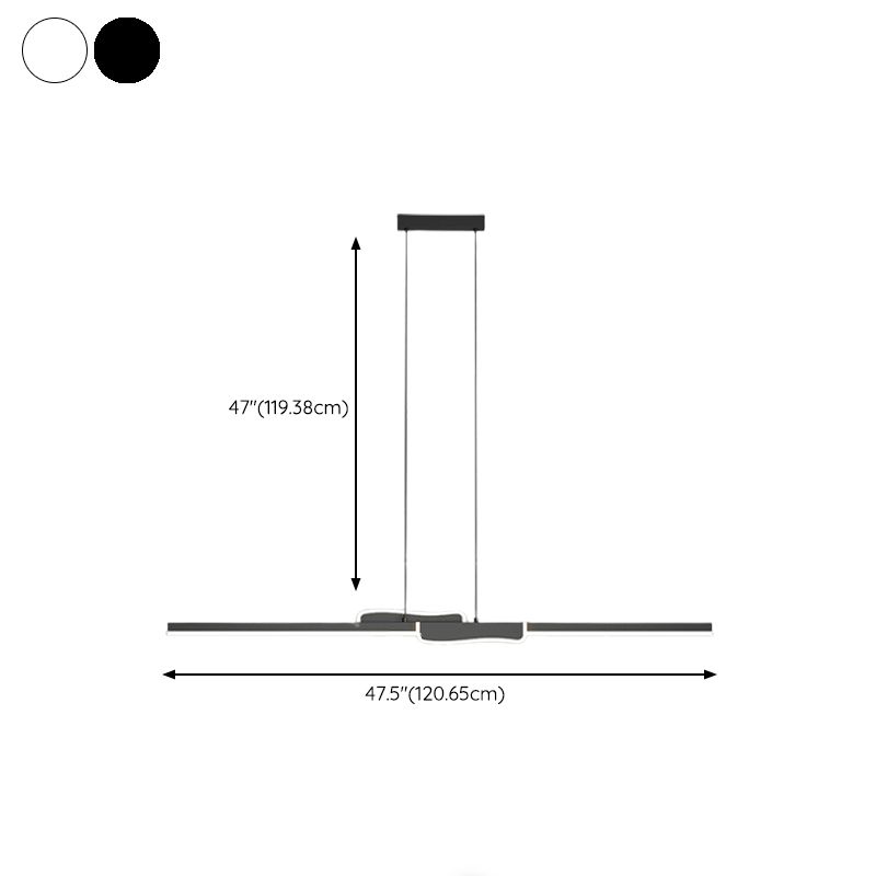 Modern Style Island Light LED Island Hanging Light with Acrylic Shade for Living Room