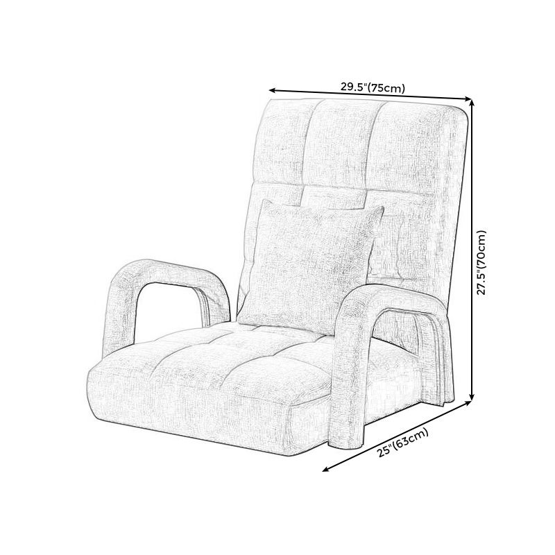 27.56"H Linen Tufted Back Accent Chair Stain-Resistant Arm Chair with Pillow