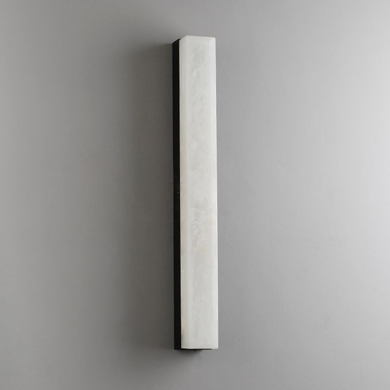 Marble Contemporary Wall Sconce 1-Light Linear Wall Mounted Lighting for Living Room