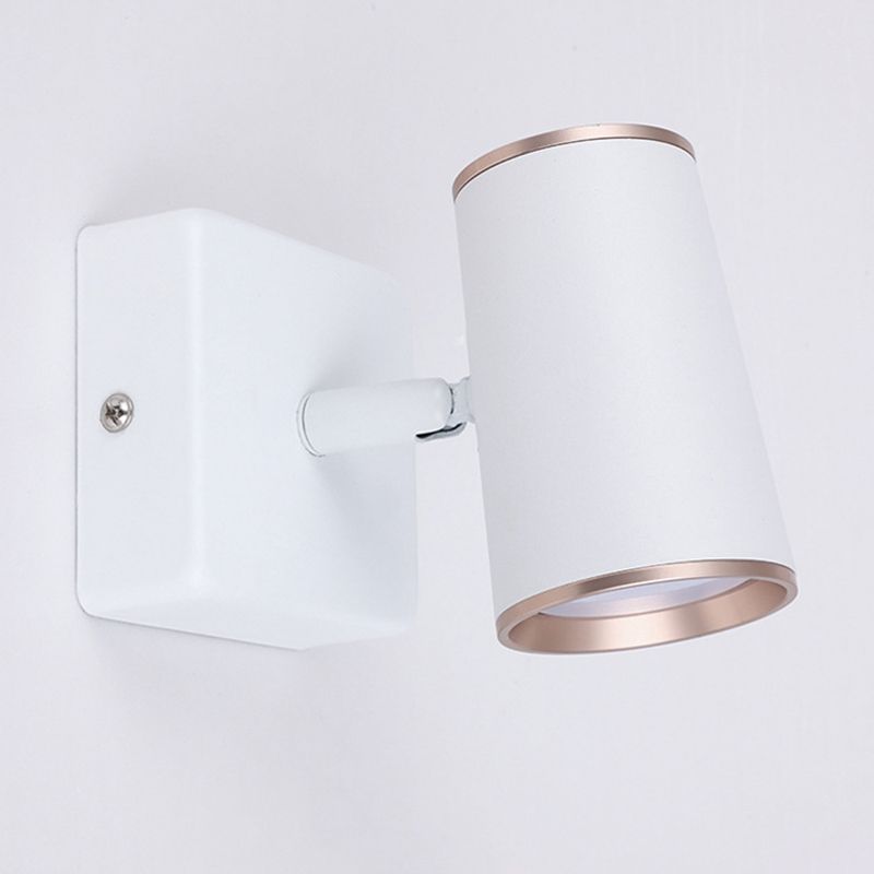 Rotatable Cylindrical Bedside Reading Lamp Modernism Simplicity Aluminum Wall Sconce for Bedroom