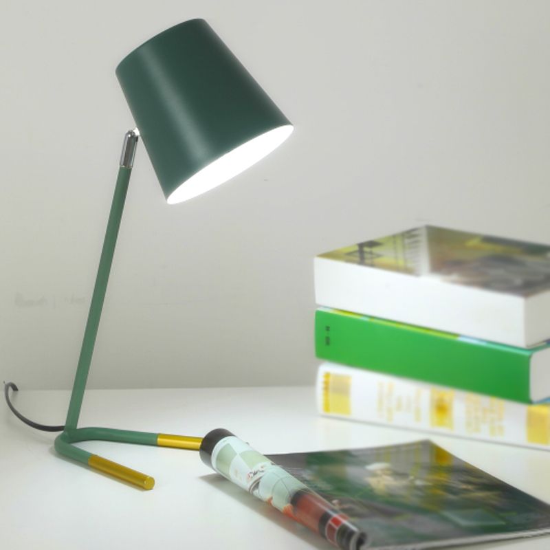 Metal Table Lamps 1 Light Contemporary Desk Lamps for Study Room