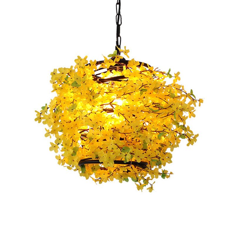 Bloom Restaurant Drop Lamp Industrial Metal 1 Head Black Led Hangende lamp
