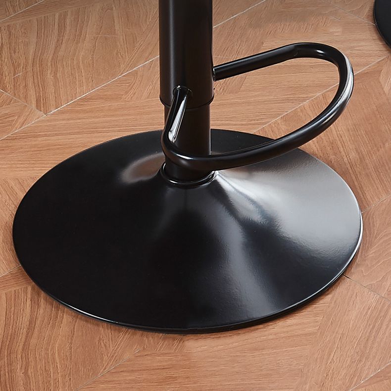 Faux Leather Barstools Adjustable Height Barstools with Footrest