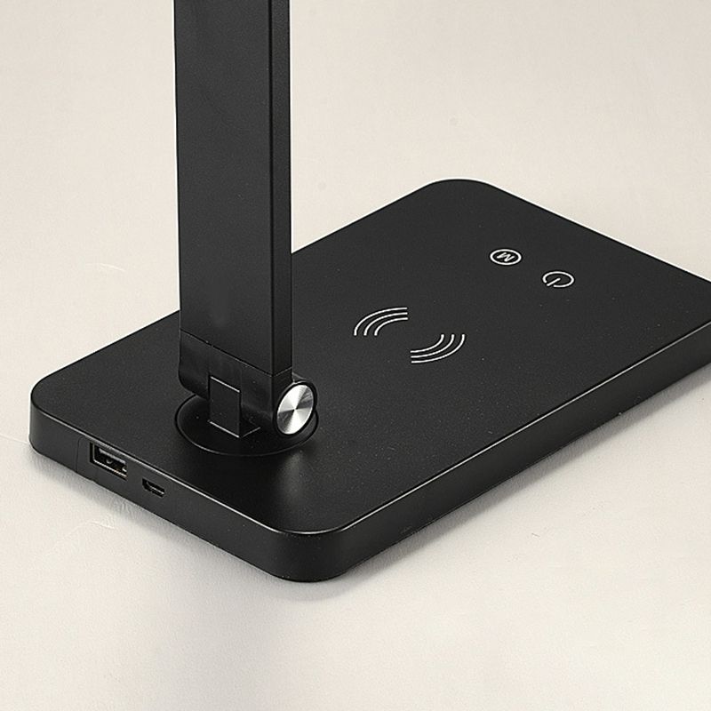 Lampe de table USB avec contrôle tactile, tâche de table pliante en métal clair pour la chambre