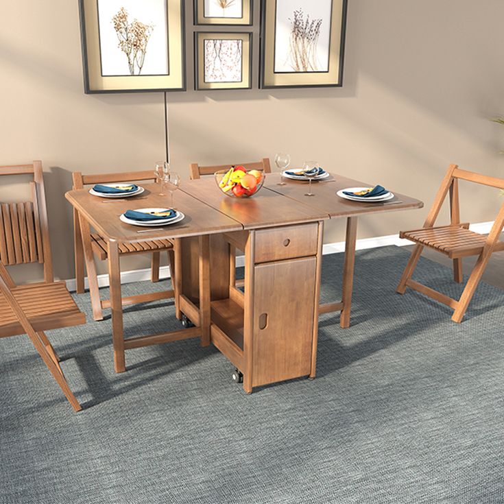 Rubberwood Solid Wood Dining Table Mid-Century Dining Site Table,51"L x 35"W x 29.5"H