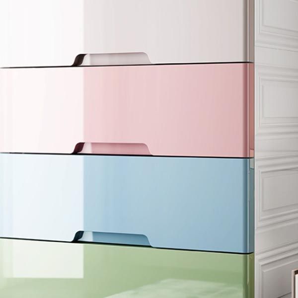 Plastic Storage Cabinet with Legs Modern Wardrobe Armoire for Home