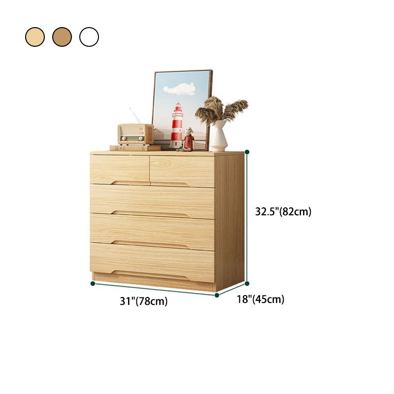 18" D Bedroom Wooden Storage Chest Dresser Modern Storage Chest with Drawers