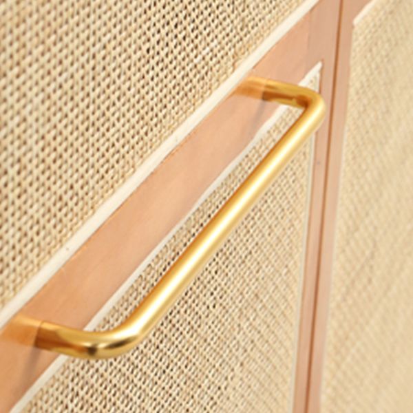 Freestanding Natural Solid Wood Wardrobe Modern Multifunctional Wardrobe