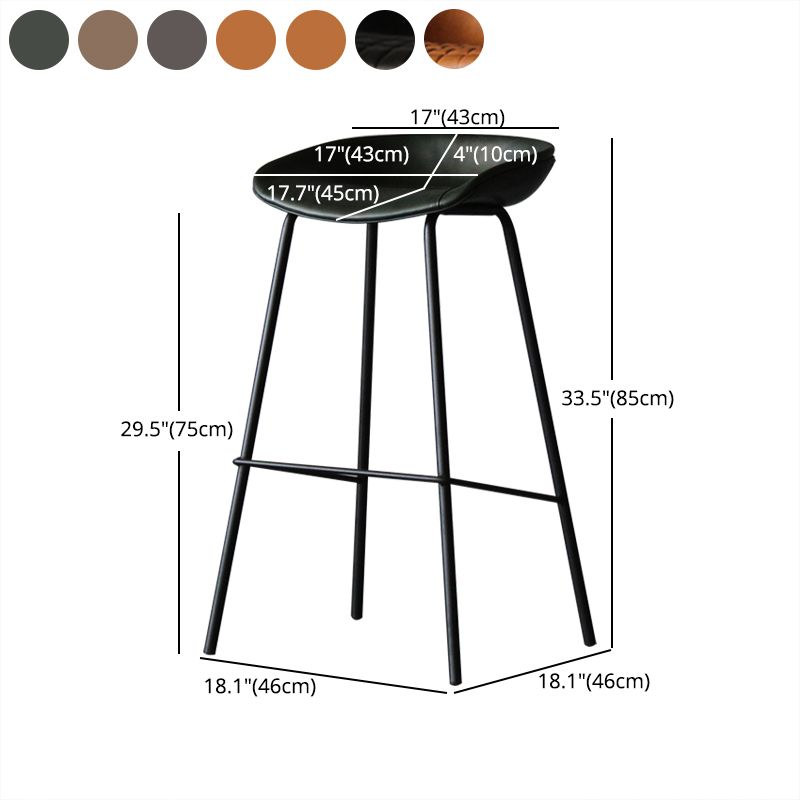 Leder Bucket Barhocker modern