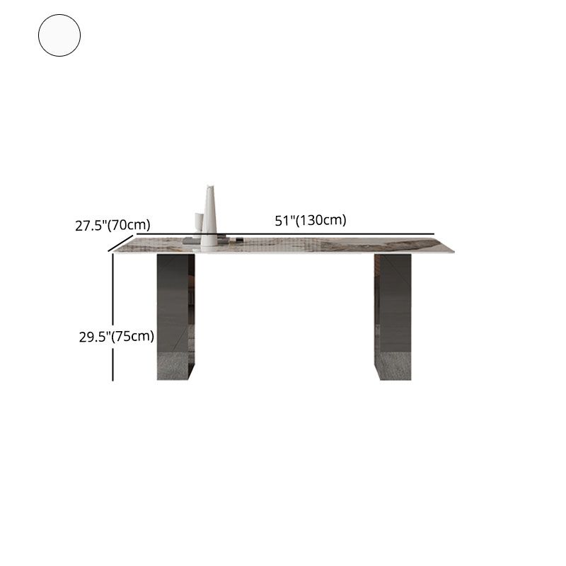 1/2/5/6/7 Pièces Glamour Garning Ensemble avec Double Piedstal Table et chaises en cuir