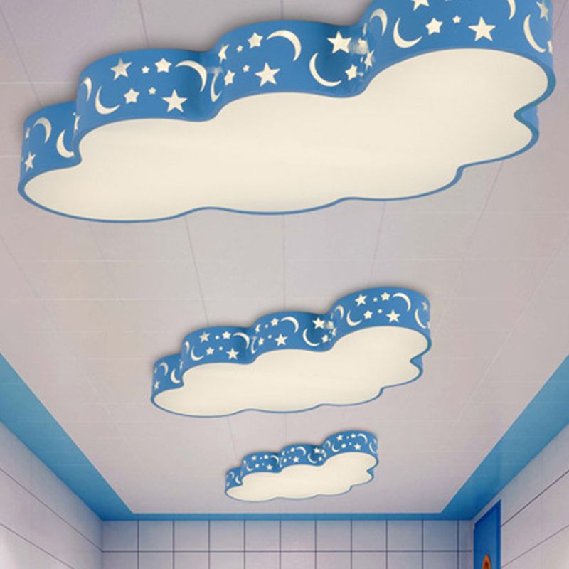 Simplicité Nuage LED Flush Mount Light Acrylique Salle de l'enfant Ceiling Light Flush Mount