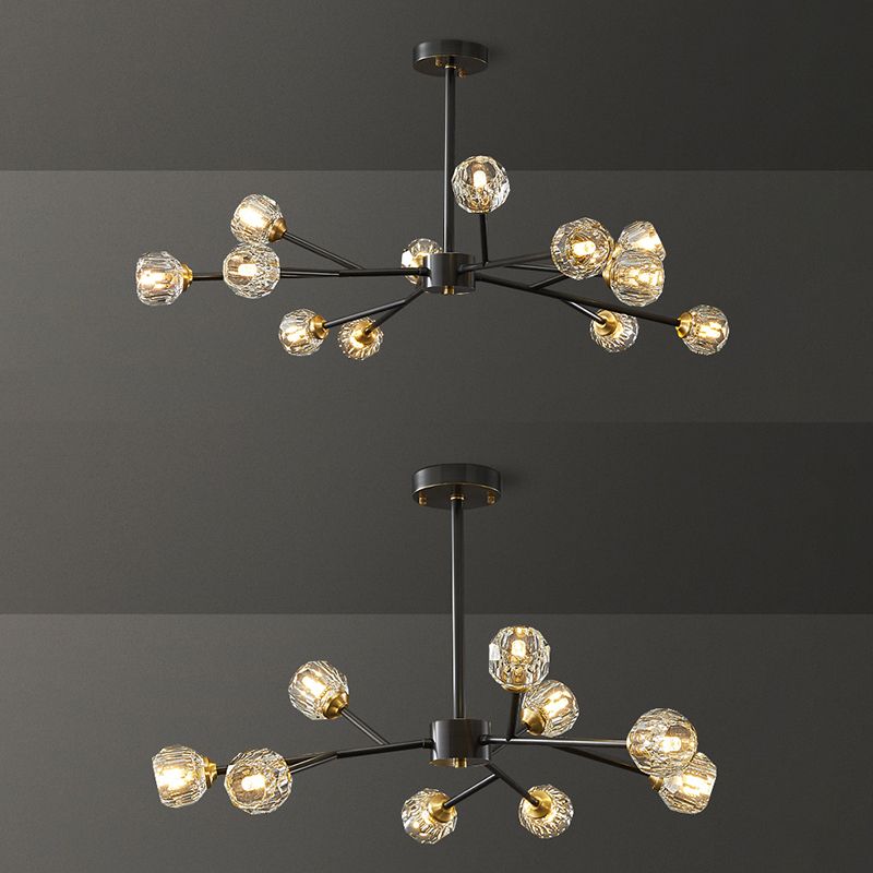 Zeitgenössische radiale Anhängerleuchte Kristallhängung angehender Licht für Wohnzimmer