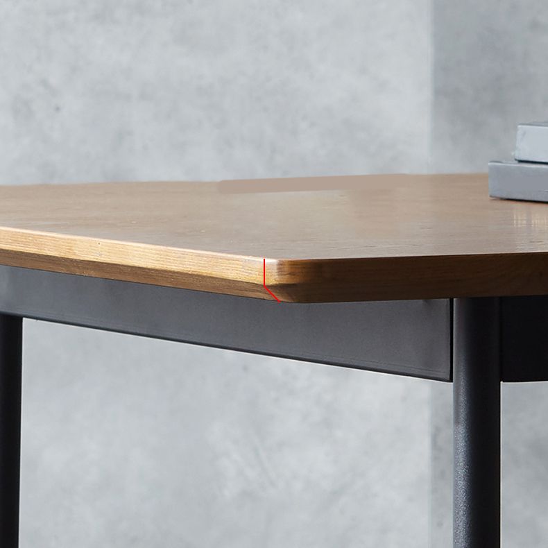 Industrial Dining Table Set 1/5/7 Pcs Solid Wood Top Table with Upholstered Chairs