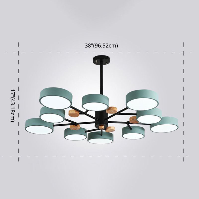 3 marcia Dimming legno+lampada lampadina di ferro con tonalità acrilica moderna semplicità LED LED Light per sala da pranzo