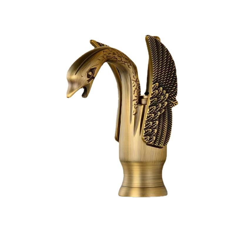 Full Brass Bathroom Vanity Faucet Hot and Cold Single Handle Basin Faucet