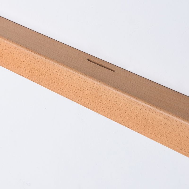 Wood Linear Wall Lighting Modern Style 1-Light Wall Mounted Light Fixture in Brown