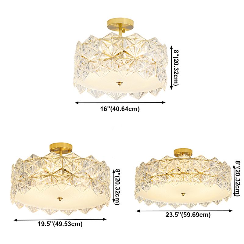 Plafon de forme ronde Mount de chasse moderne en fer moderne avec abat-jour en verre pour étudier