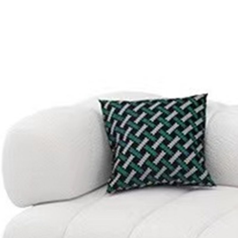 Wool Recessed Arm Sofa Contemporary Standard Sofa for Living Room