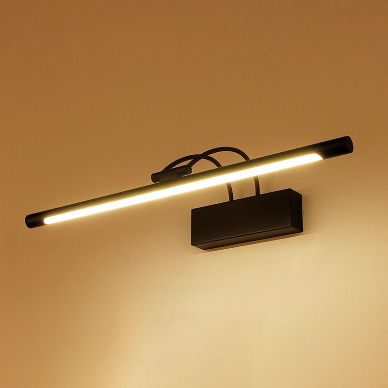 Metal Tubular Rotatable Vanity Sconce Simple Style LED Wall Mount Lighting for Bath