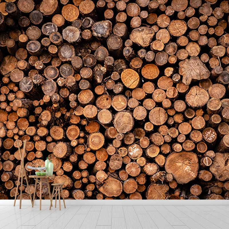 3D Print Industrial Style Wood Texture Mural Mildew Resistant Home Decor